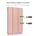 thumbnail image 4 of Allytech iPad 10.2 Case with Pencil Holder, iPad 8th 7th Generation Case Cover, Ultra Slim Folding Stand Smart Shell Auto Sleep Wake Shockproof TPU Back Cover for Apple iPad 10.2, Rosegold, 4 of 7