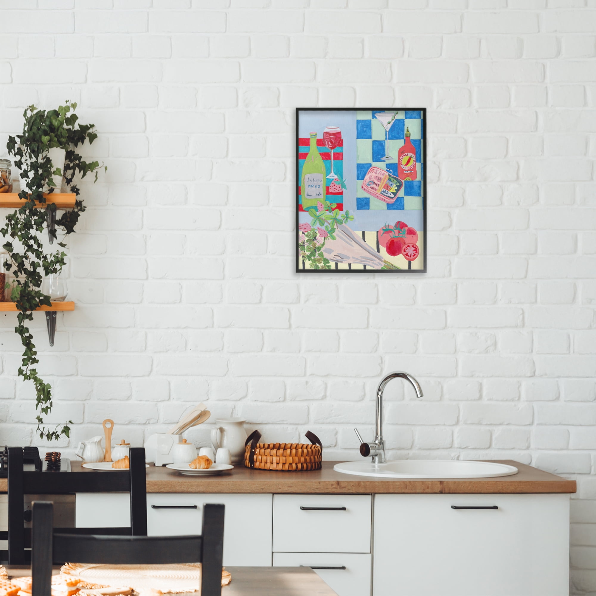 Stupell Industries Saucy Kitchen Secrets Black Framed Giclee Art, design by Melissa Wang