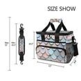 thumbnail image 3 of FORMRS Insulated Cooler Bag 24 Cans Capacity Soft Leakproof Lunch Box with Side Pockets, Blue Shimmering Pattern, 3 of 7