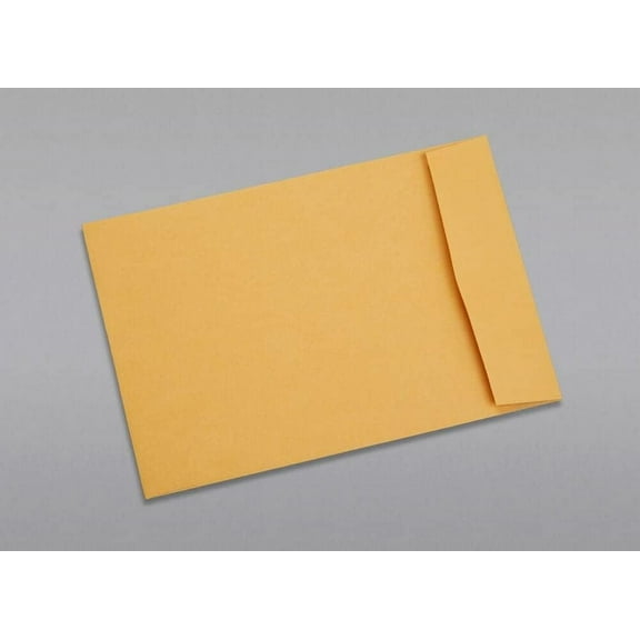 Limited Papers (TM) Booklet Envelopes, (Open Side) Brown Kraft, Gummed Seal, 28 Pound, Heavyweight, For Mailing And More. (500, 12 x 16)