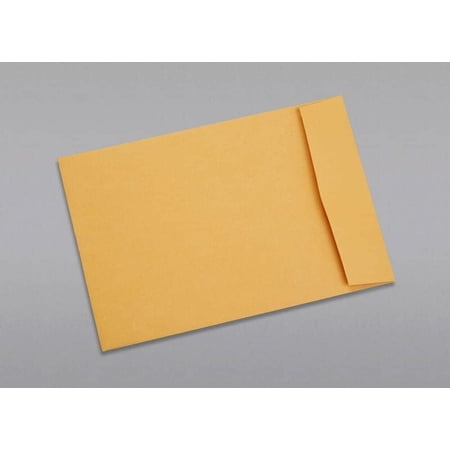 Limited Papers (TM) Booklet Envelopes, (Open Side) Brown Kraft, Gummed Seal, 28 Pound, Heavyweight, For Mailing And More. (1000, 9.5 x 12.5)