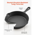thumbnail image 3 of VEVOR Cast Iron Skillet, 3-Piece Frying Pan Set (6, 8, 10 in), Heavy-Duty Skillets with Heat-Resistant Handle, Pre-Seasoned Chef's Pan, Kitchen Cookware, for Oven, Gas, Electrical, Induction, Black, 3 of 9