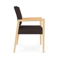 thumbnail image 4 of Pemberly Row Waiting Reception Wide Guest Chair Wood Frame in Brown, 4 of 5