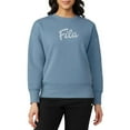 thumbnail image 2 of FILA Women's Chest Logo Cotton Blend Active Crewneck Sweatshirt Top-Blue / 2X, 2 of 5