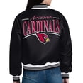 thumbnail image 3 of Women's Starter  Black Arizona Cardinals Satin Full-Snap Varsity Jacket, 3 of 3