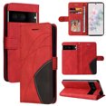 thumbnail image 1 of Étui Compatible Google Pixel 7 5G, Étui Portefeuille en Cuir avec Support, Fermoir Magnétique, Étui Folio à Rabat pour Téléphone - Rouge, 1 of 5