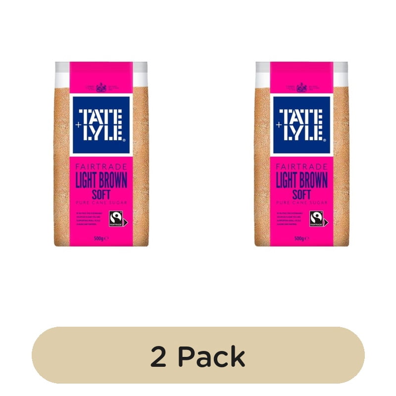 Tate & Lyle Fairtrade Light Soft Brown Sugar 500g, British Import (Pack of 2)