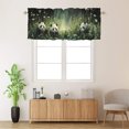 thumbnail image 2 of Cartoon Panda Rod Pocket Thermal Insulated Curtain Valance Cute Animal Black White Panda Bear Flowers Leaf Window Valance for Bedroom Bathroom Living Room Dining Room 54 by 18 in, 1 Panel, 2 of 6