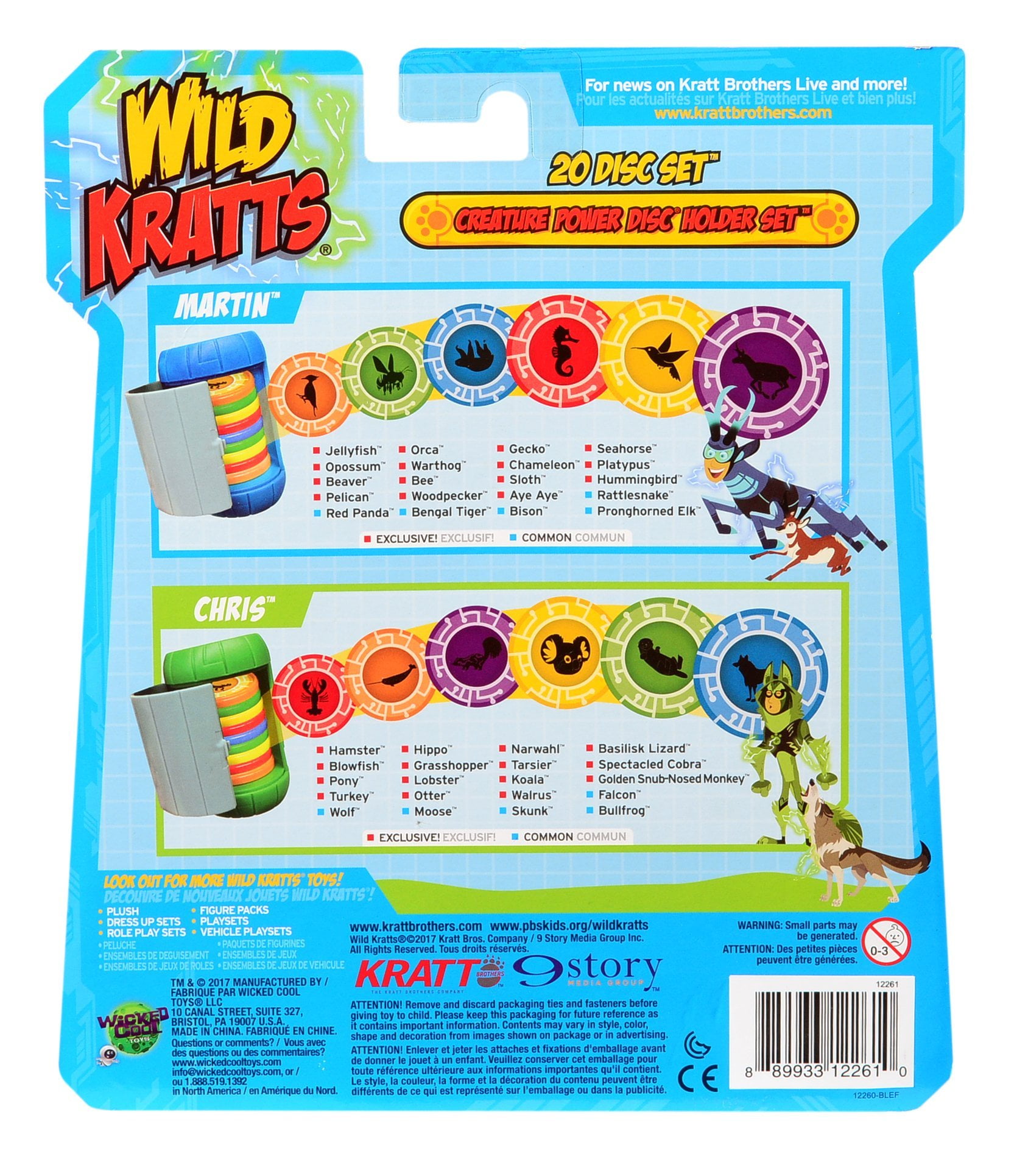 Wild Kratts Toys Creature Power Disc Holder Set With Discs Martin Kratt Walmart Com