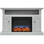47"X30" Fireplace Mantel with LED Log Insert