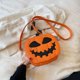 thumbnail image 3 of Bolso cruzado del diablo de Halloween bolso de hombro cuadrado de calabaza de cuero PU bolsos de moda, 3 of 9