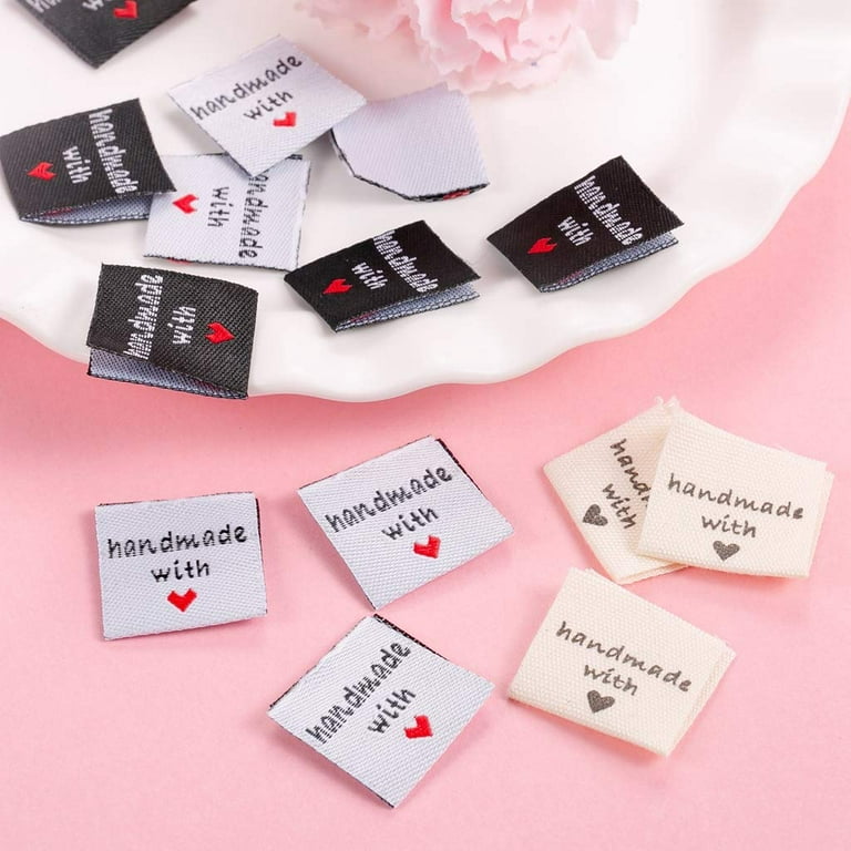 150 Pcs Handmade Sew-on Woven Clothing Labels for Clothes Dolls