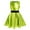 Green, variant on WOYY Girls Metallic Party Dress Sleeveless Belted Fit and Flare Dress, Green
