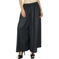 thumbnail image 1 of Bimba Women Flaired Rayon Plain Elastic Waist Wide Leg Palazzo Custom Pants, 1 of 5