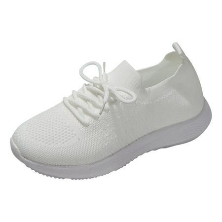 

Sneakers Women Flat Bottom Breathable Non Slip Shoes Mesh White 38