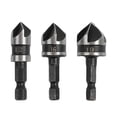 thumbnail image 2 of High Carbon Steel Sink Drill Set, Precision 5-Cut Chip Removal Design, 82° Tip Hex Shank, Wear-Resistant Heat-Treated, for Wood Metal Plastic Drilling Hand Power Drills, 2 of 6
