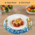 thumbnail image 4 of Ombre Blue Polka Dot Round 13 Inch Placemats Set of 8, Abstract Watercolor Geometric Gradient HeatResistant Non Slip Place Mats for Dining Table, Wipeable Braided Kitchen Table Mats for Housewarming, 4 of 9