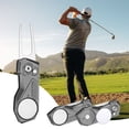 thumbnail image 2 of Herramienta de reparación de divots de golf Uxcell [1PCS] - Herramienta de divot plegable con marcador de bola magnético - [Gris] Tines verdes, 2 of 7