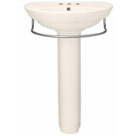 - American Standard 0268.400.020 Ravenna Two-Piece Pedestal and Lavatory with Three Faucet Holes (4 Centers), Available in Various Colors