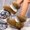 Khaki, variant on Women Winter Snow Boots, No Slip Warm Windproof Comfort Mid-Calf Boots Khaki Size 6.5