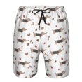 thumbnail image 3 of Logiee Dachshund Dog Print Mens Swim Trunks Quick Dry Board Shorts,Breathable Hawaii Beach Shorts Swimwear Bathing Suits-Small, 3 of 6