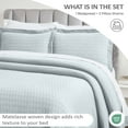 thumbnail image 5 of Superior Calvert Cotton Matelasse Bedspread Set, Queen, Sky Blue, 5 of 8