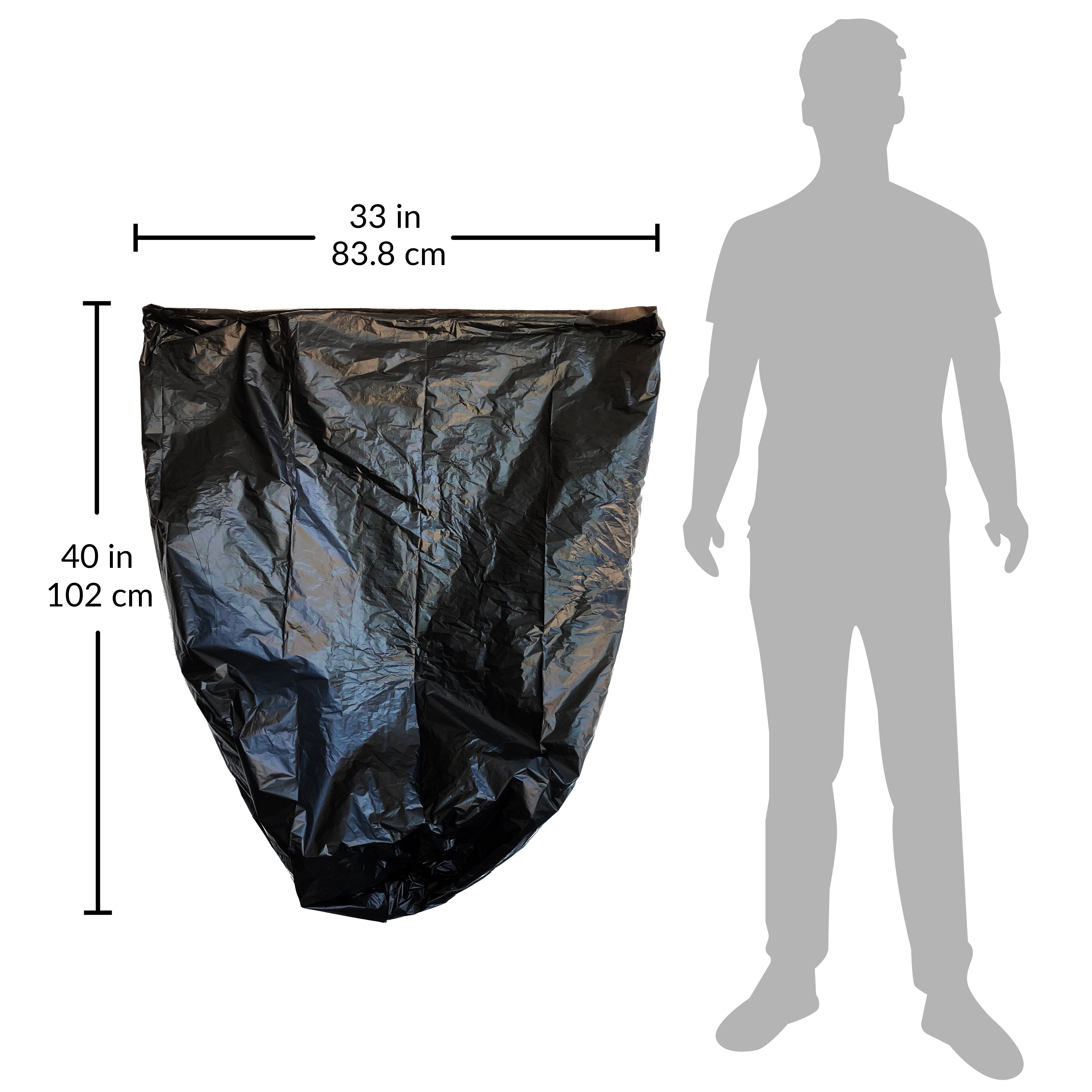 33 Gallon Large Commercial Trash Bags, Heavy Duty Black Trash Bags, Plastic  Commercial Trash Liner, Industrial Trash Basket Bags For Patio Outdoor Lawn  And Leaves For Office Buildings/shops - Temu