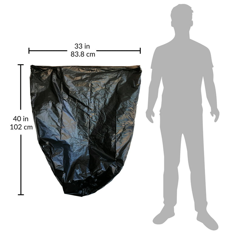 ToughBag 33 Gallon Trash Bags, 32 x 38 Black Garbage Bags (250 COUNT) –  Outdoor Industrial Garbage Can Liner for Custodians, Landscapers, Lawn Bags  