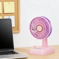thumbnail image 6 of Lenkho Mini Desk Fan, 3 Speeds Quiet Rechargeable Small Desk Fan, Portable USB-Powered Personal Fan for Office, Bedroom, Dorm, Home, Kids' Room, 6 of 7
