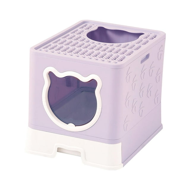 Hooded Cat Litter Box Detachable Fully Enclosed Cat Toilet Reusable Cat Sand Box