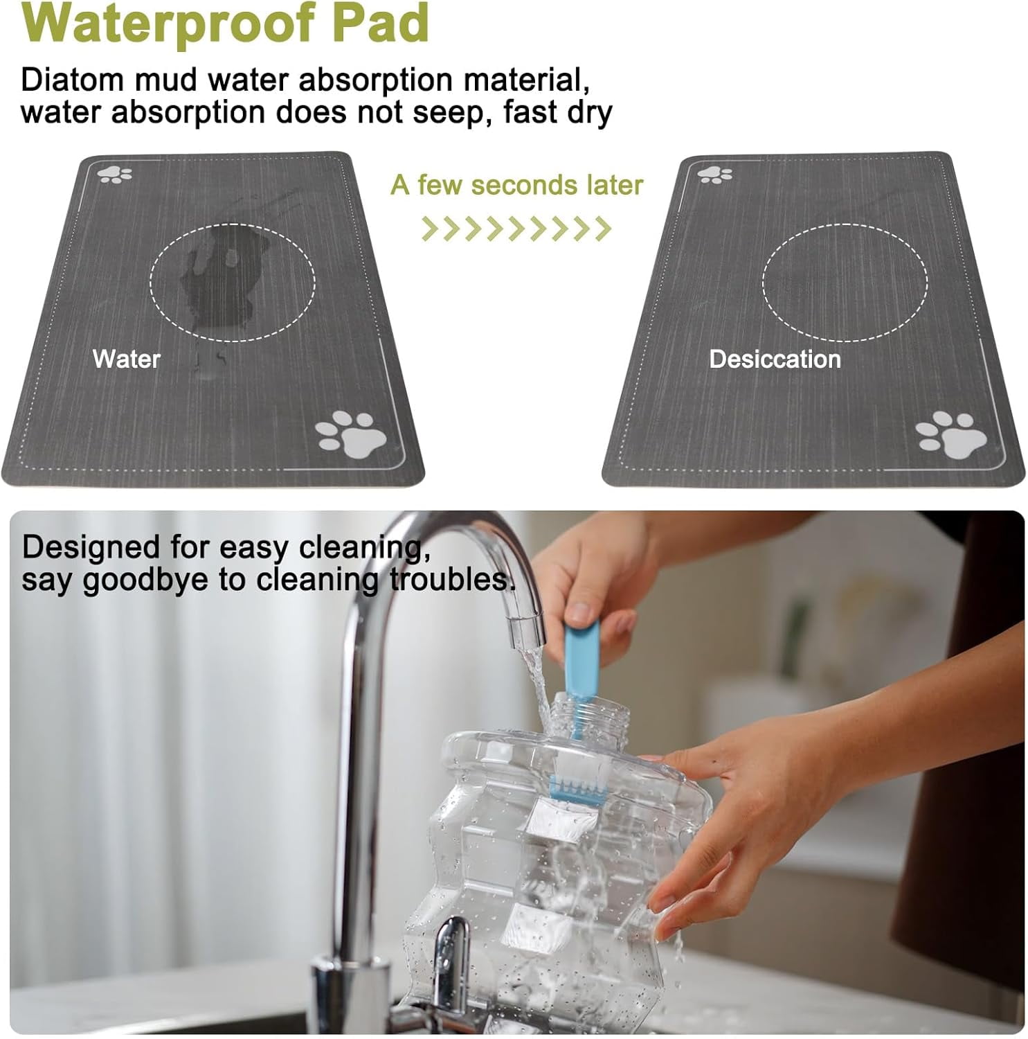 9L Automatic Stainless Steel Gravity Raised Pet Water Dispenser with Triple Filter for Senior Dogs