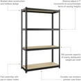 thumbnail image 5 of Space Solutions 1000 Riveted Metal Shelving 4-Shelf Unit in Black, 5 of 9