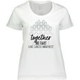 thumbnail image 3 of Inktastic Together, We Fight Lung Cancer Awareness Women's Plus Size T-Shirt, 3 of 5
