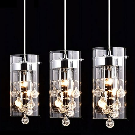 pendant lighting lights crystal kitchen modern claxy ecopower glass chandelier