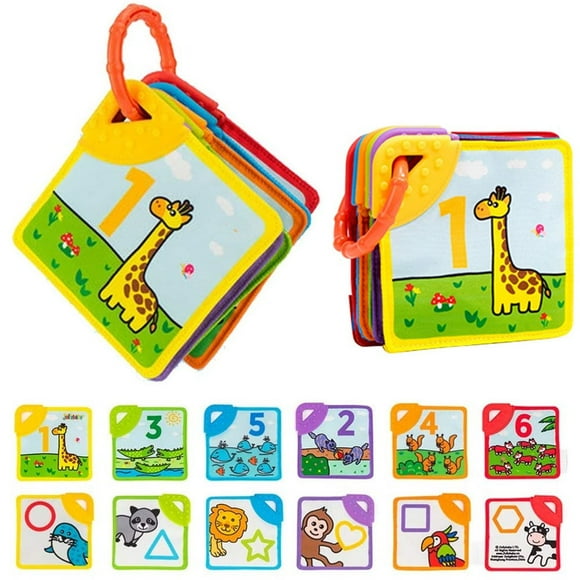 Dsseng Activity Book - High Contrast Baby Flashcards Newborn Brain Development Toys Visual Stimulation Learning Activity Cards for 0-36 Months 4.3*4.3‘‘ Educational Infants Gift