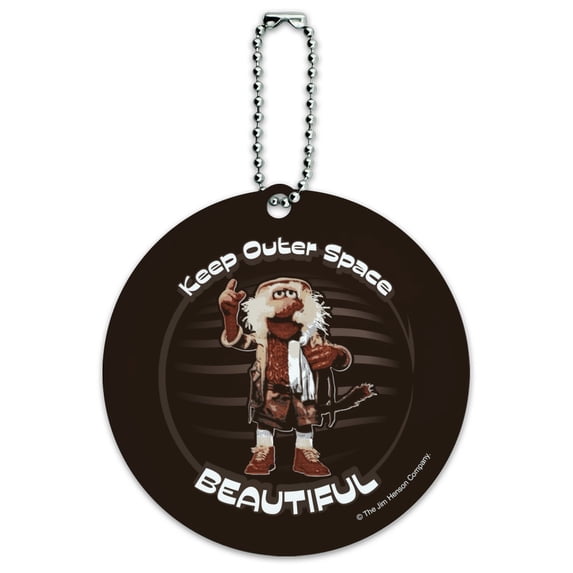 Keep Outer Space Beautiful Fraggle Rock Uncle Traveling Matt Round Luggage ID Tag Card Suitcase Carry-On