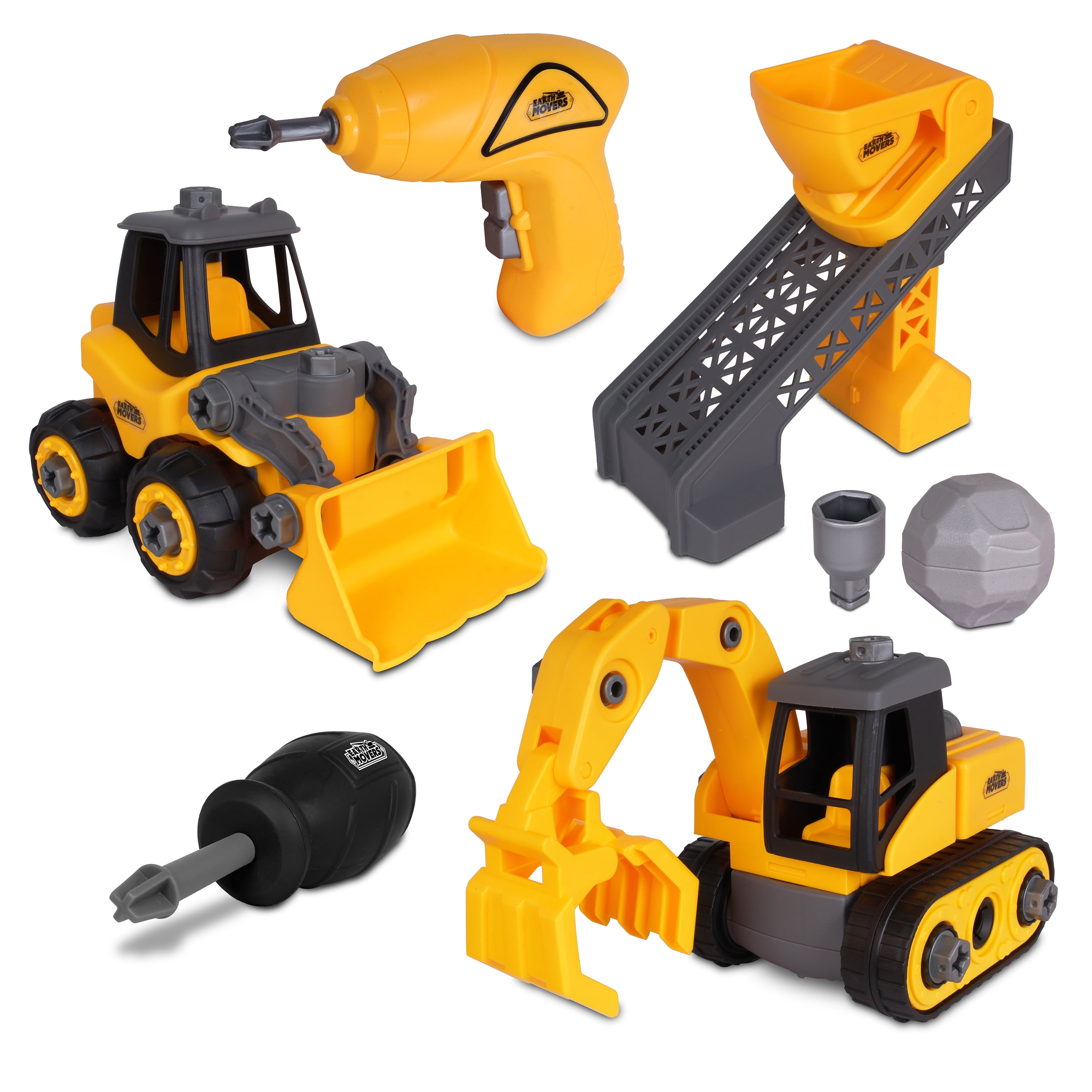 NKOK Earth Movers 7Piece Deluxe Construction Playset