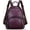 Purple, variant on Genuine Leather Backpack for Women Vintage Rucksacl Knapsack Purses Daypack Bag