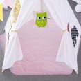 thumbnail image 5 of Alfombra hexagonal para dormitorio, para casa de juegos, tienda de princesas, castillo infantil, diámetro de 1,4 m, color rosa, 5 of 5