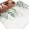 thumbnail image 2 of Teal Botanical Area Rug 6x9 FT, Non Slip Living Room Throw Carpet, Sage Green Eucalyptus Leaves Watercolor Washable Soft Large Floor Carpet Non-Shedding Rug for Bedroom Dining Room Play Room, 2 of 9