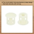 thumbnail image 4 of 32Pcs 7mm Beige Nylon Plastic Round Locking Hole Plugs Insert End Caps, 4 of 6