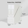 thumbnail image 6 of Jiawei File Organizer Cardboard 3-Tier Document Holder, White, 3 Pack, 6 of 6