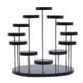 thumbnail image 3 of Injueey Soporte de acrílico para joyería Soporte de exhibición de base redonda de 12 soportes de exhibición de anillo de joyería Cocina y Comedor Transparente Injueey HA024658-02, 3 of 5