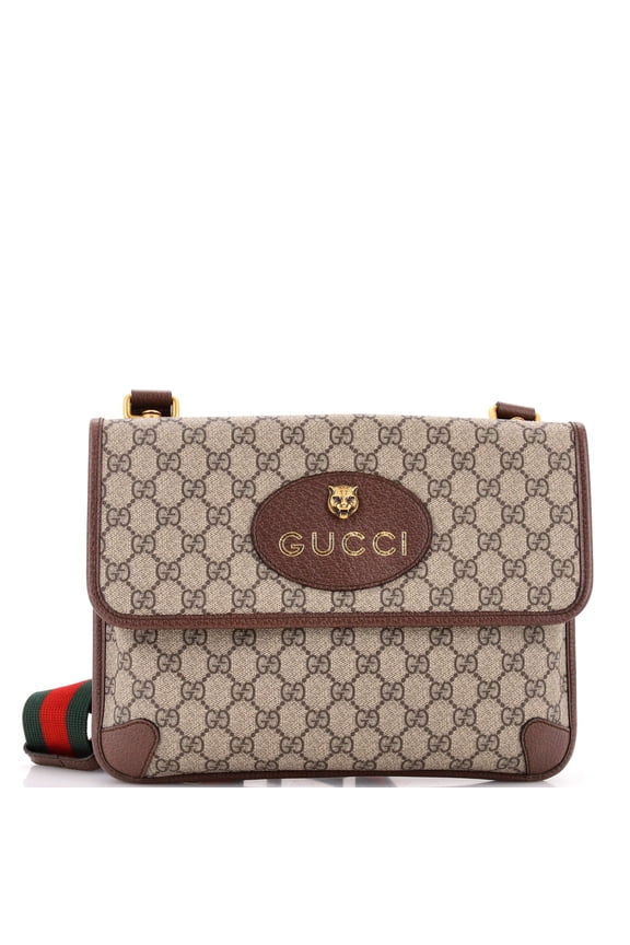 Pre-Owned Neo Vintage Flap Messenger GG Coated Canvas Medium By Rebag