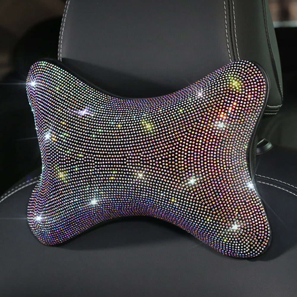 Hloma Rhinestones Car Steering Wheel Gear Shift Cover Pad Auto Interior Accessories