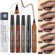 thumbnail image 1 of Lápiz de cejas de 5 colores Lápiz de tatuaje de cejas con punta de tenedor de 4 puntas Lápiz cosmético de larga duración Lápiz líquido marrón oscuro natural para cejas VIN, 1 of 4