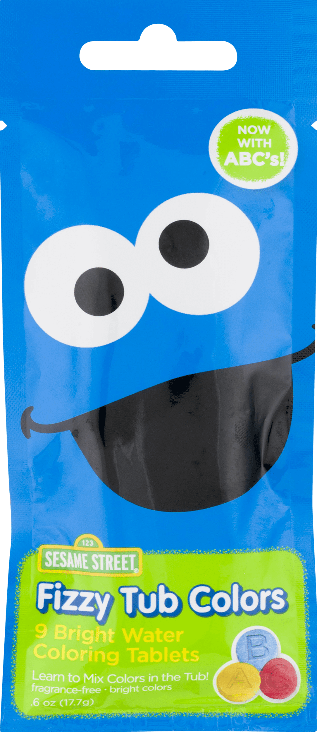 Sesame Street Fizzy Tub Colors Assorted Bathwater Colors 9 Ct