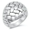 thumbnail image 1 of Woven Pebble Texture Chunky Modern Wholesale Ring .925 Sterling Silver Band Jewelry Female Size 12, 1 of 4