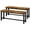Rustic Brown, variant on LinkRomat Breakfast Nook Benches Set of 2, 39" Kitchen Dining Benches with Metal Legs, Rustic Entryway or Dining Room Bench for Small Spaces, Rustic Brown