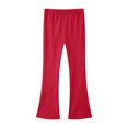 thumbnail image 5 of Zshosam Pants for Girls Kids Girl's Leggings Flare Pants High Waisted Yoga Bootcut Pants Toddler Kids Youth Full Length Bell Bottoms Legging Size 7T 8T,(Red 7-8 Years), 5 of 5